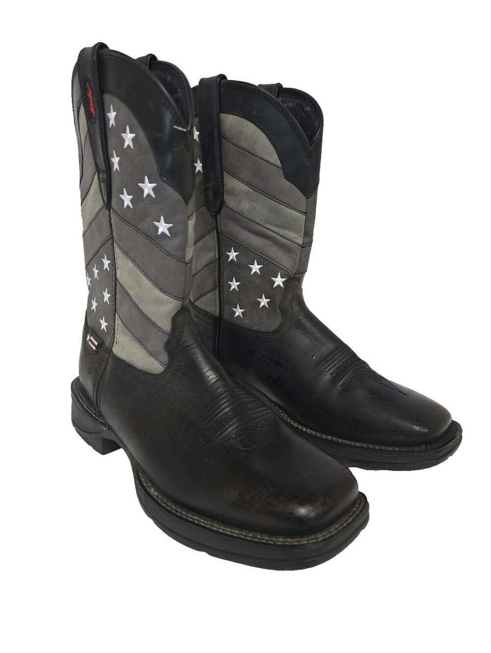 Durango Men's DDB125 Rebel Black Flag 12" Square Toe Western Work Boot 11.5M